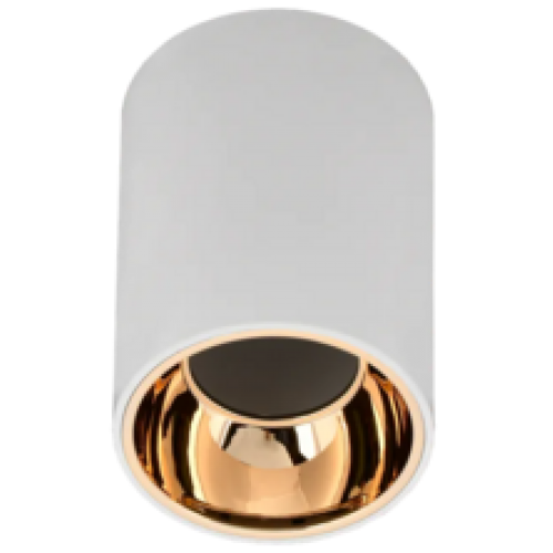 IEK LIGHTING Светильник 4111 накладной потолочный под лампу GU10 белый/золото пластик (LT-UPB0-4111-GU10-1-K22)