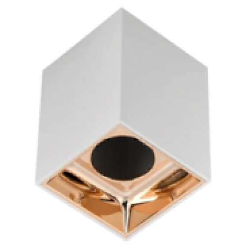 IEK LIGHTING Светильник 4112 накладной потолочный под лампу GU10 белый/золото пластик (LT-UPB0-4112-GU10-1-K22)