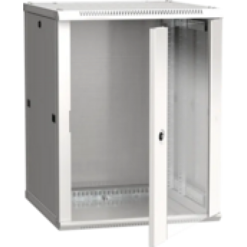 IEK ITK Шкаф настенный LINEA W 18U 600х600мм дверь стекло RAL 7035 (LWR3-18U66-GF)
