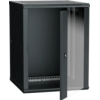 IEK ITK Шкаф настенный LINEA W 18U 600х600мм дверь стекло RAL 9005 (LWR5-18U66-GF)