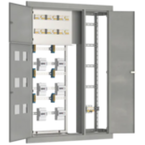 IEK Щит этажный ЩЭ-3302 УХЛ3 с отделением для слаботочных устройств 3 квартиры отходящие на каждую квартиру УЗО 2p 1х50А 30мА выключатели автоматические 2Р 1х40А 1Р 2х16А 1х25А (NKU10-SHET-33020000-01)