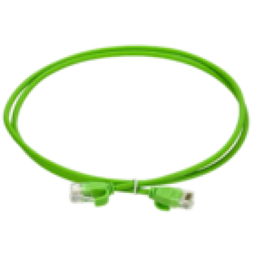 IEK ITK Коммутационный шнур кат.6 UTP LSZH 1м slim колпачок с язычком зеленый (PC02-C06UL-1M-SL-WT)
