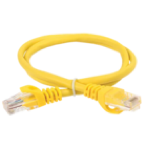 IEK ITK Коммутационный шнур (патч-корд) кат.5E UTP LSZH 0,5м жёлтый (PC05-C5EUL-05M)