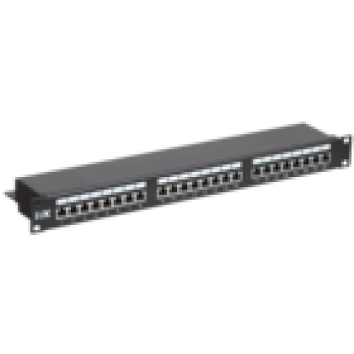 IEK ITK 1U патч-панель кат.5E STP 24 порта (Dual) с кабельным органайзером (PP24-1UC5ES-D05)