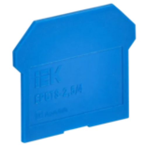 IEK Заглушка для колодки клеммной CTS 2,5/4мм2 синяя (YCT10-00-K07-002-ZGL)