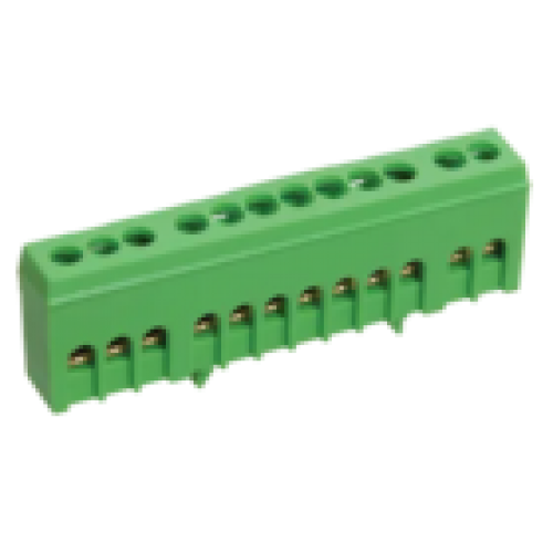 IEK Шина PE земля в корпусном изоляторе на DIN-рейку ШНИ-6х9-12-К-З (YNN10-69-12KD-K06)