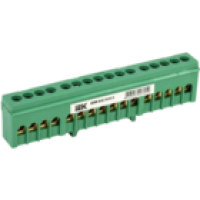 IEK Шина PE земля в корпусном изоляторе на DIN-рейку ШНИ-6х9-16-К-З (YNN10-69-16KD-K06)